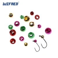 wifreo 30pcs 2 5mm4mm slotted disco tungsten beads faceted bead nymph jig hook fly tying ball head bead materials gold pink red