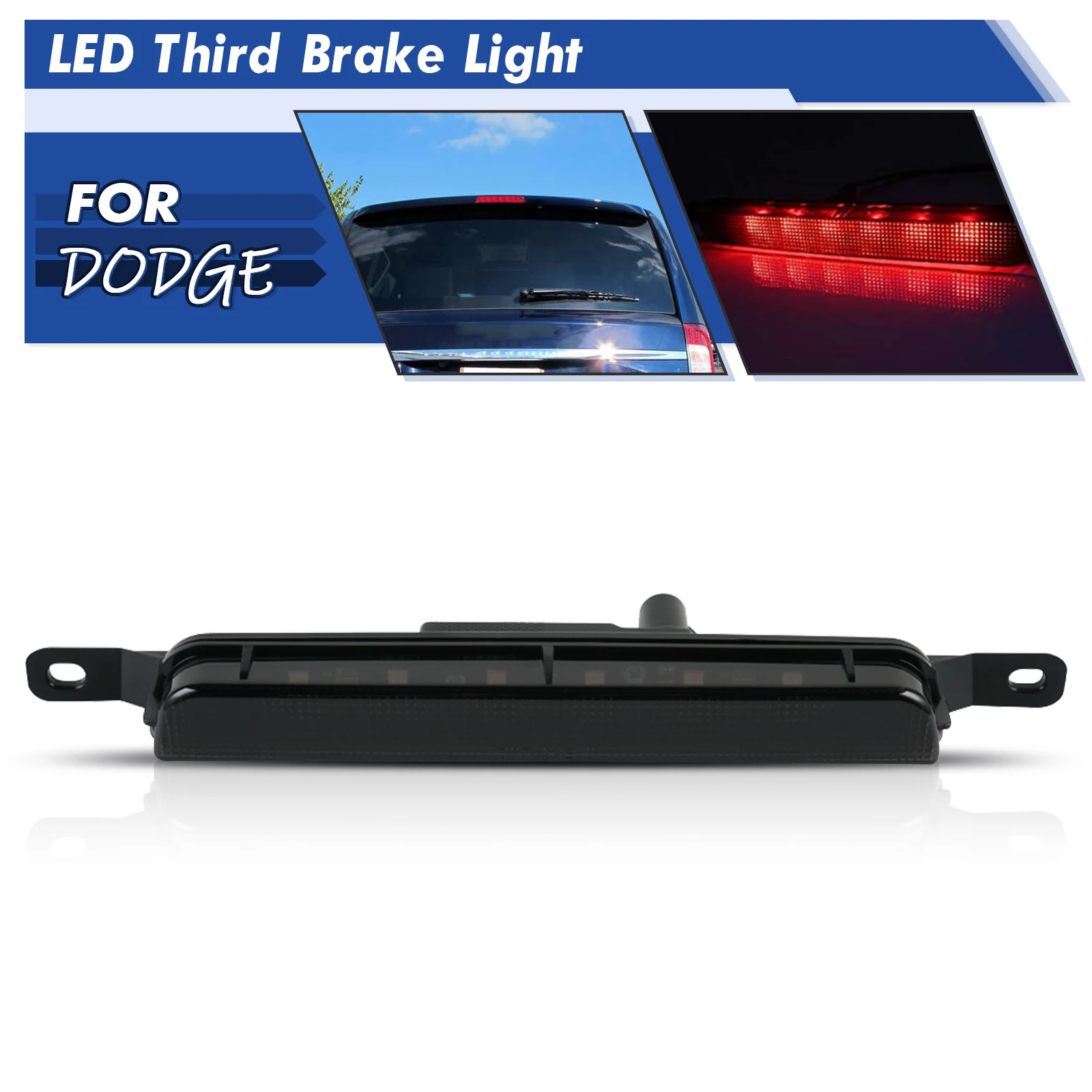 

For Dodge Grand Caravan, For Chrysler Town & Country, Auto High Positioned Mounted 3RD Brake Light, Brake Lamp Car Accessories