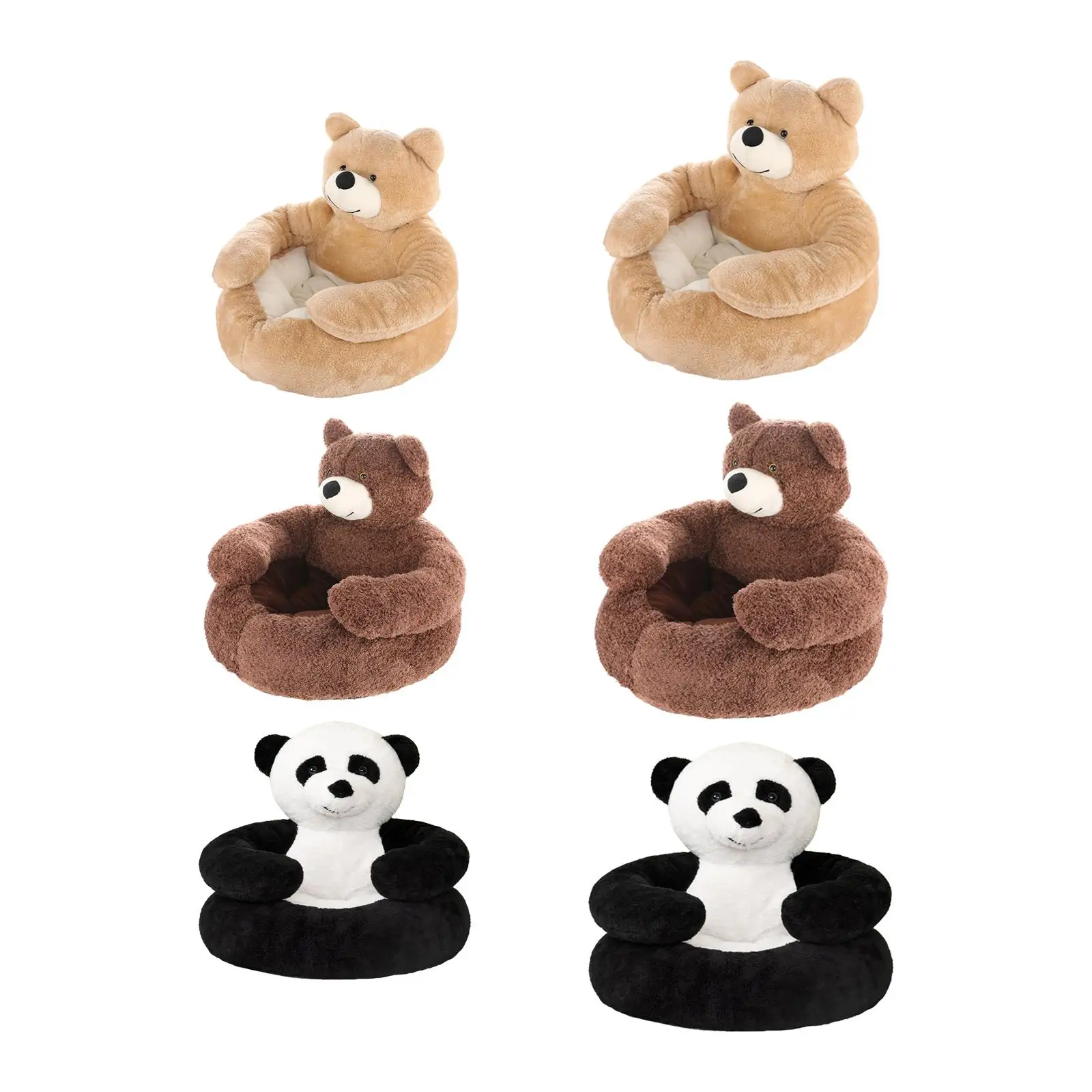 

Warm Pet Bed Sofa Scrath Resistant Lovely Non Slip Support Machine Washable Easy to Clean Decoration Bear Hug Design Dog Cat Bed