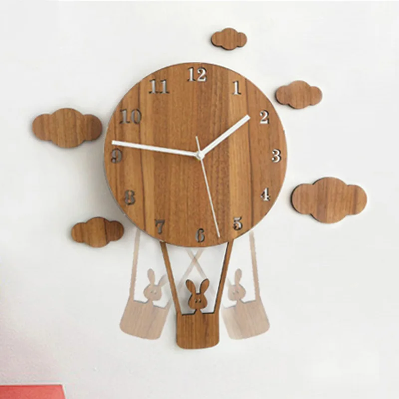 Classic Minimalist Rural Wall Clock Living Room Large Silent Wooden Wall Clock Modern Design Reloj Pared Grande Room Decor