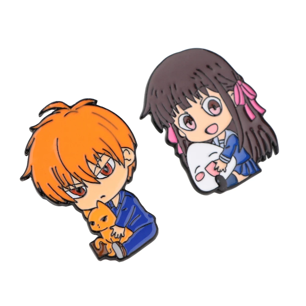 Эмалированная булавка в виде корзины с фруктами булавки для лацканов стиле аниме