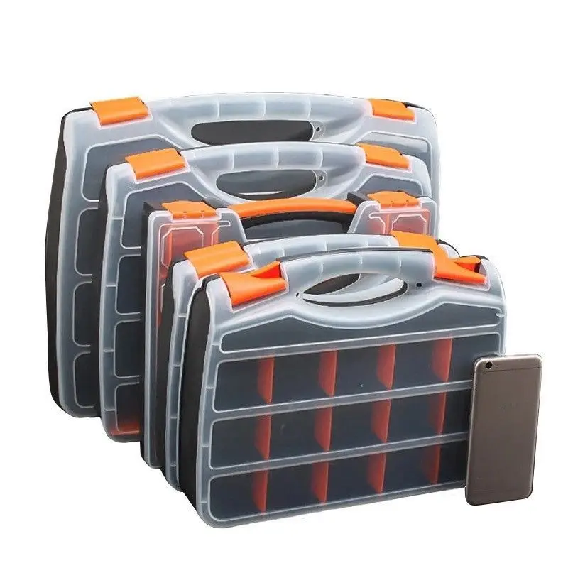 

Portable Professional Complete Tool Box for Storing Tools Suitcase Screw Classification Multi Grid Plastic Detachable Storage