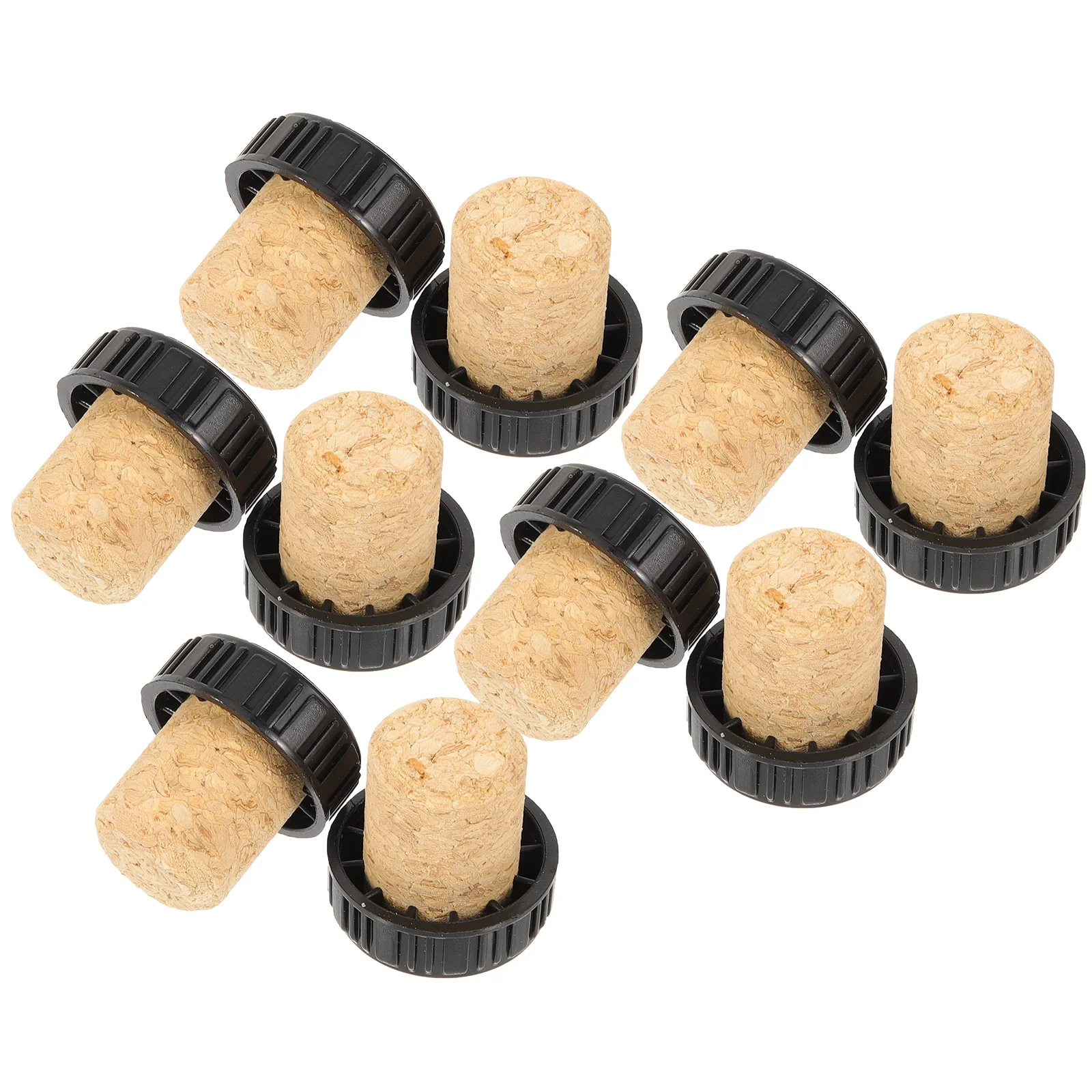 

10pcs Bottle Wooden Stopper Reusable Bottle Cork For Sealing Bottle Plug Replacement