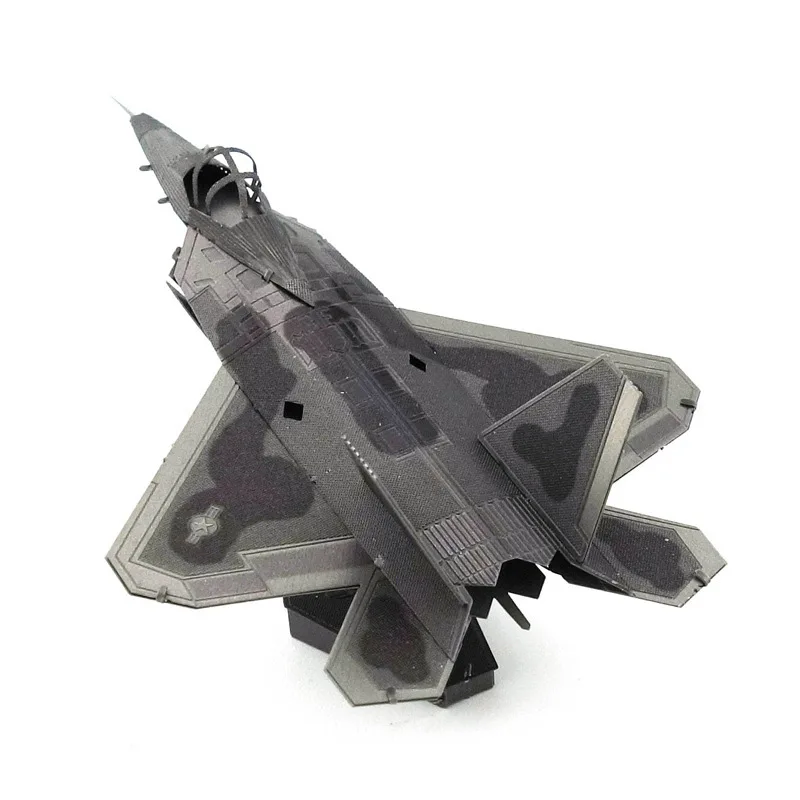 

Color 3D Metal Puzzle Model DIY Fighter Series F22 Fighter Kids Toys Educational Creative Puzzle Children Gift Toys Metal Earth