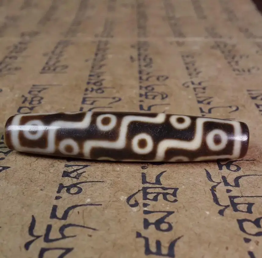 Древние тибетские бусины Дзи старый агат редкий 18-глазный тотем-амулет кулон GZI #