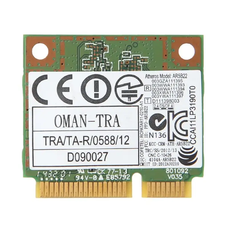 

Для DELL DW1901 AR5B22 Беспроводная Двухдиапазонная мини PCI-E Wi-Fi Bluetooth 4,0 карта Прямая поставка