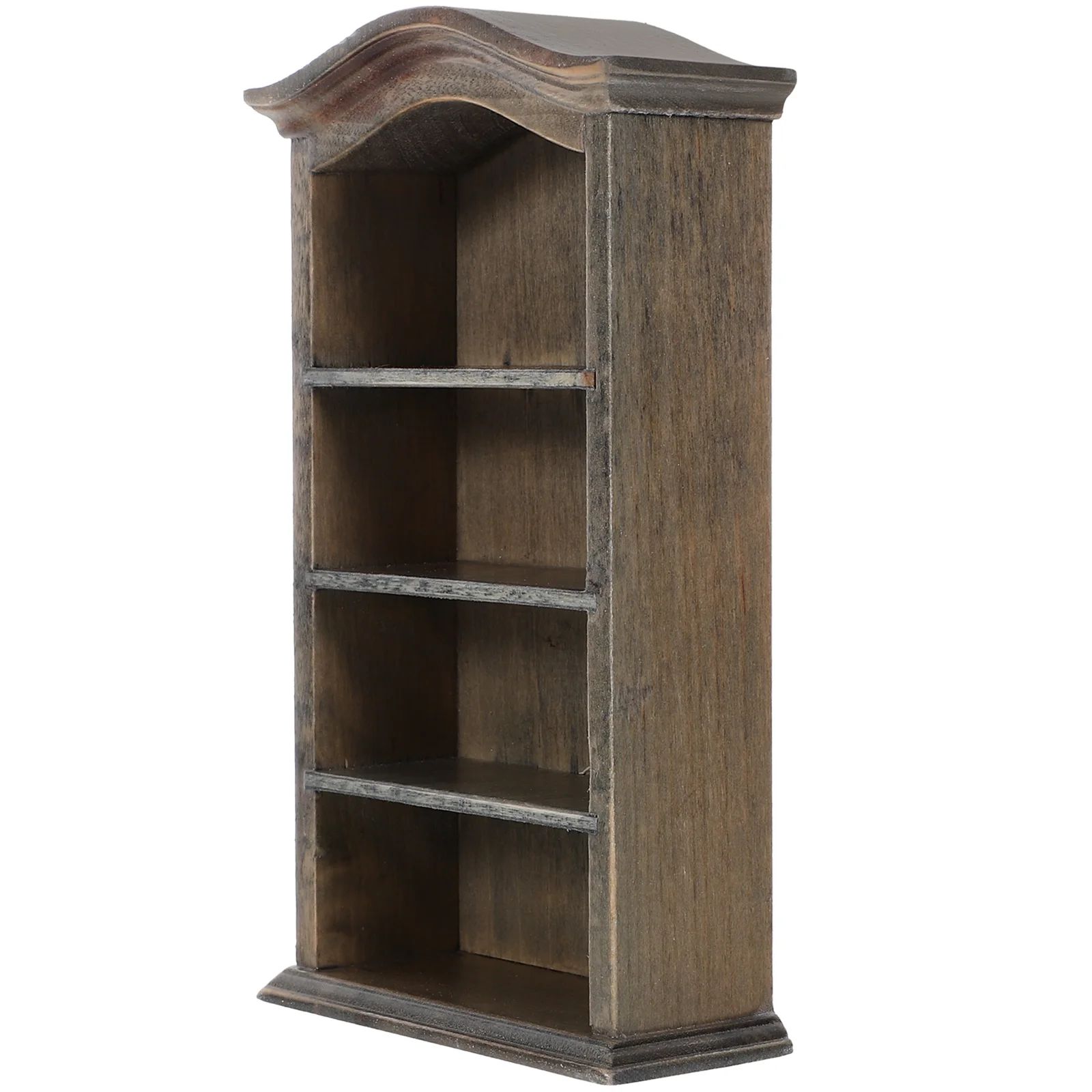 

House Mini Cabinet Prop Bookshelves Miniature Storage Shelf Furniture Ornament Model Bookcase Wooden