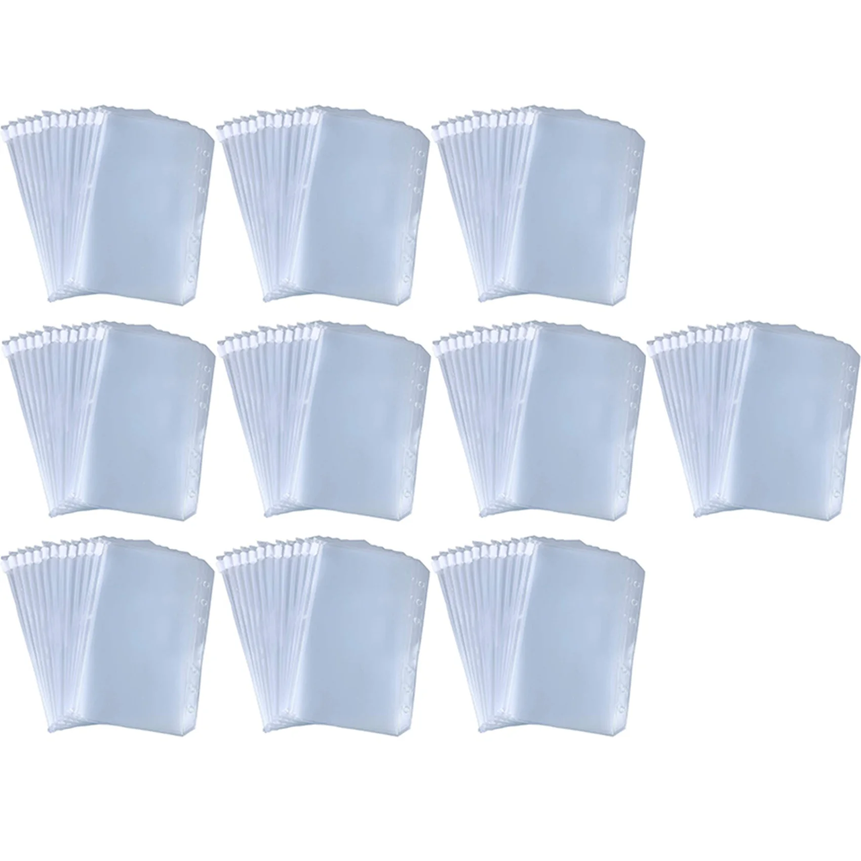 

A6 Size 6 Holes Binder Pockets, Binder Zipper Folders, Zipper Loose Leaf Bags For Documents Notebooks Cards, 120 Pcs
