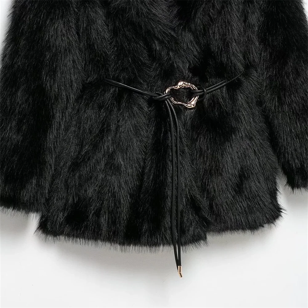 RZRA 2024 повседневное универсальное темпераментное теплое толстое пальто средней