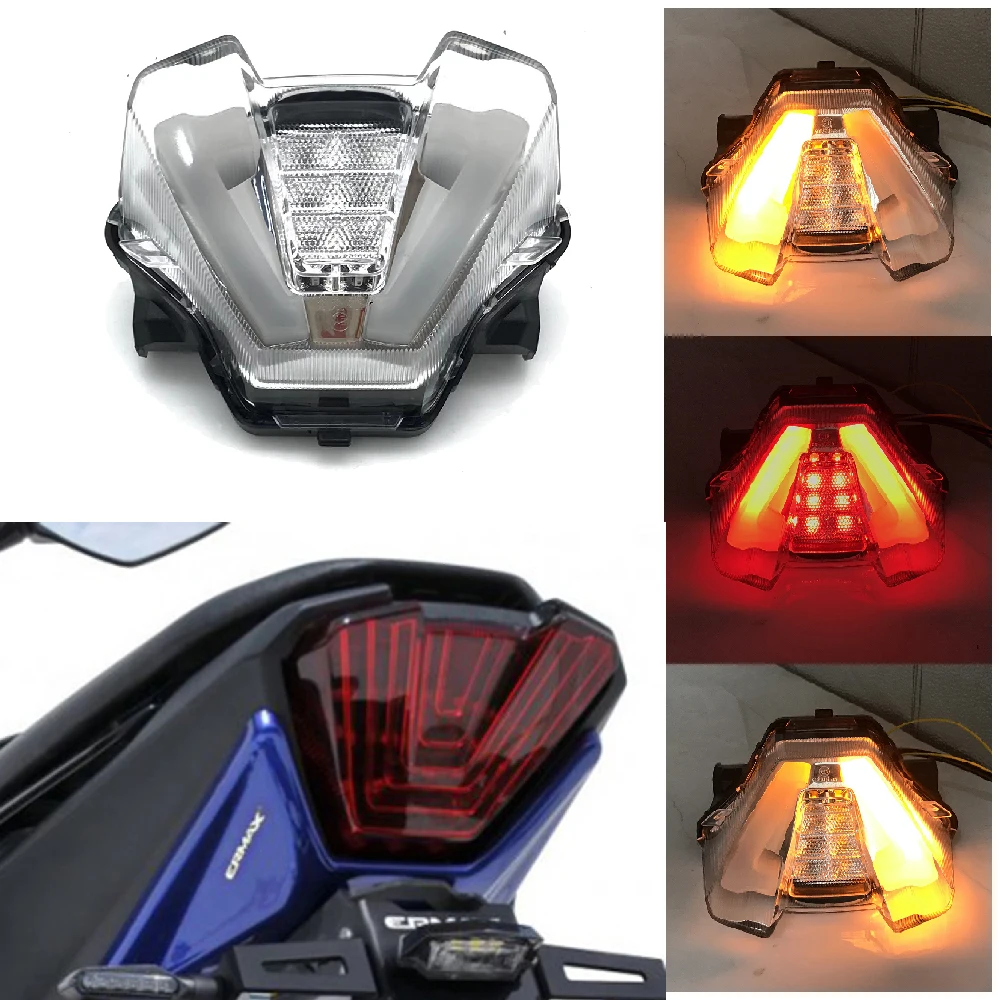 Фото Подходит для Yamaha MT 07 MT07 MT-07 ABS FZ07 FZ-07 2020-2024, светодиодный задний фонарь для мотоцикла, задний стоп-сигнал, встроенный задний фонарь №1