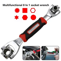 multi purpose 8 in 1 360 degree multi directional rotary socket wrench ratchet plum multi head adjustable open end wrench