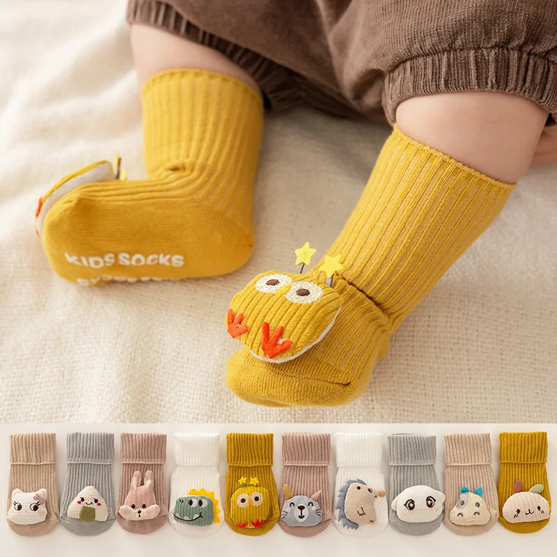 

Cute Cartoon Animal Baby Socks Winter Autumn Thick Soft Cotton Non-slip Soled Newborn Socks Toddler Boy Girl Floor Socks