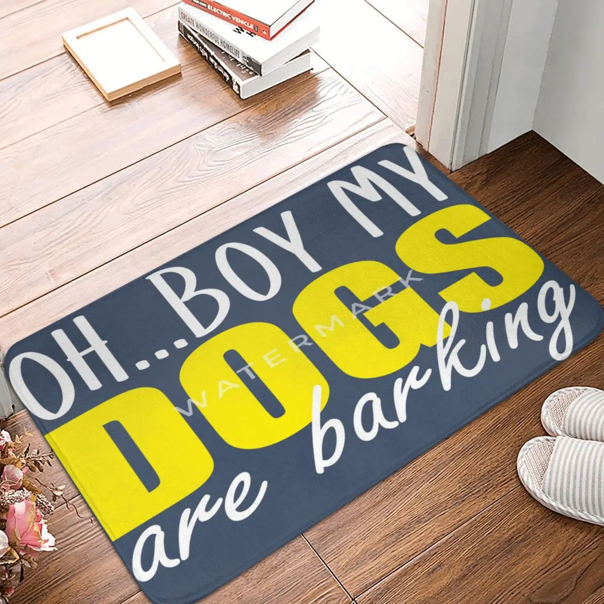 

Oh Boy My Dogs Are Barking Carpet, Polyester Floor Mats Cute Style Anti-Slip Home Decor Festivle Gifts Mats Customizable