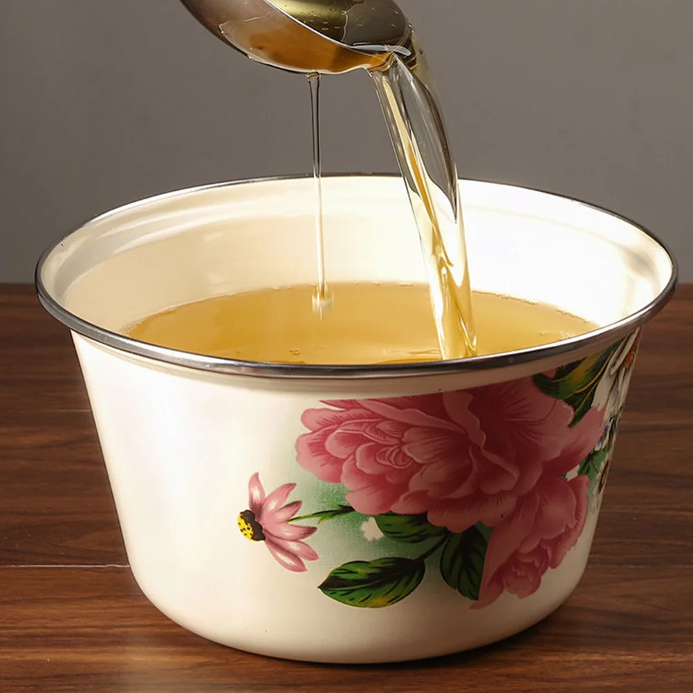 Эмалированные миски для кухонной полки хранения домашний декор красочный