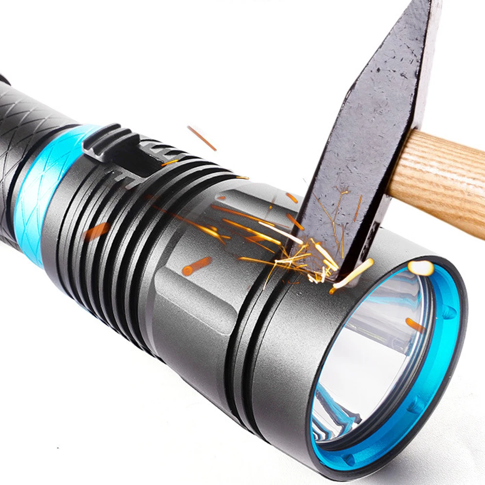 Профессиональный фонарик для дайвинга XHP70 26650 лм глубина 80 м