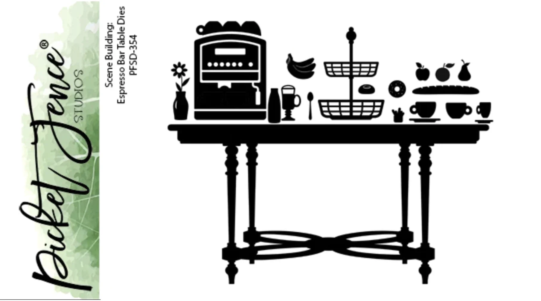 Новинка 2024 металлическая сцена здание эспрессо-бар трафареты для DIY скрапбукинг