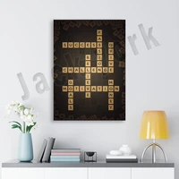 motivational crossword scrabble art wall inspirational poster canvas painting decor living room wall art picture
