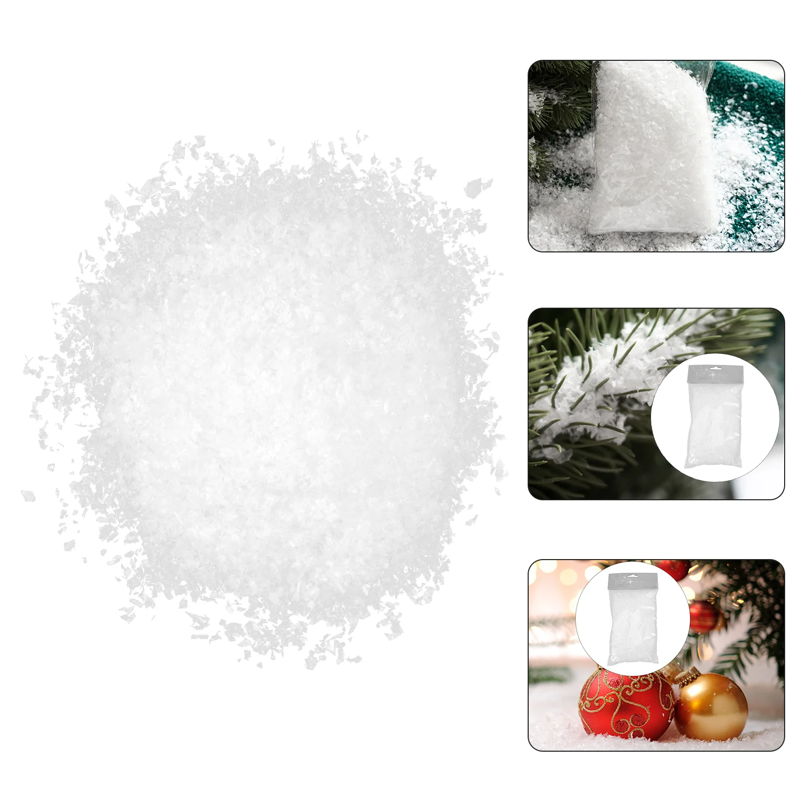 2 пакета искусственный снег порошок декор украшение декоративная акриловая