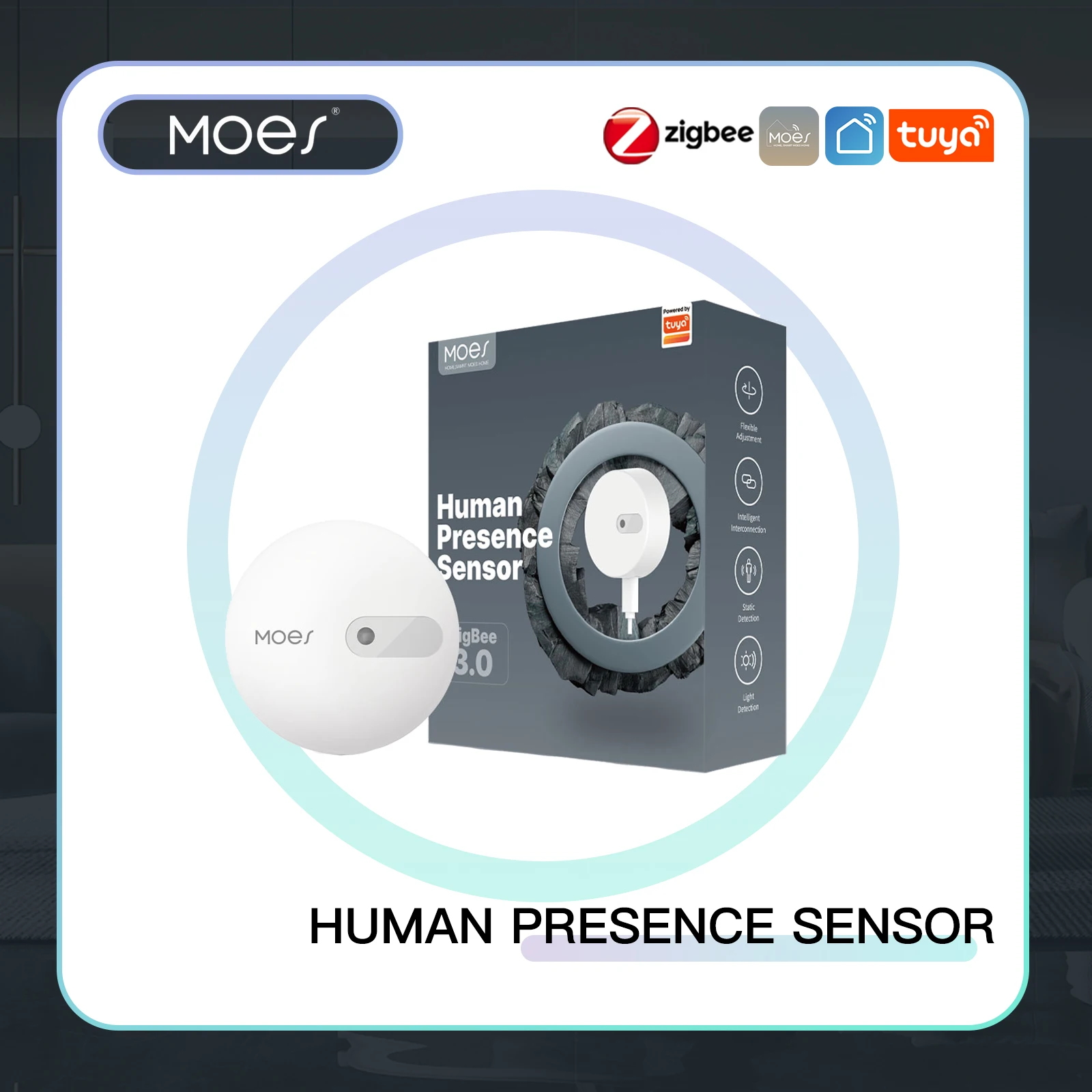 Умный детектор движения PIR MOES ZigBee