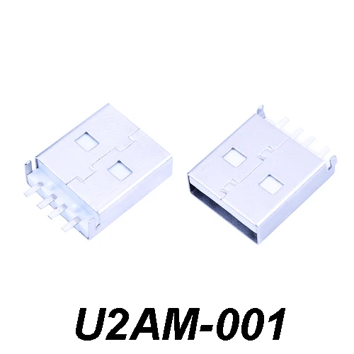 

10pcs/lot USB 2.0 A Type Male Socket DIY Cable Connector Terminal USB Jack Data Transmission Sink 2.2 L=14MM (Short)