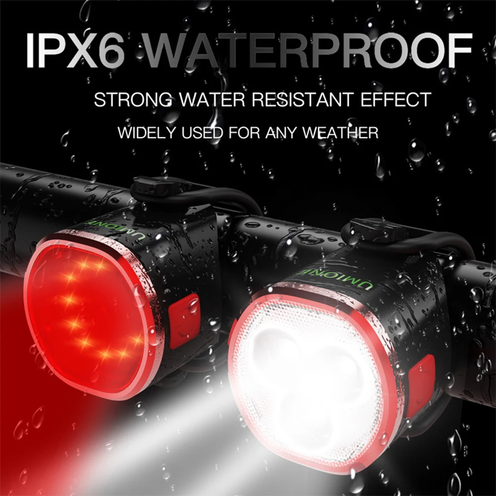 

LED Fixed Gear Mountain Bike Cycling Safety Warning Front Rear Lights Combo Kits IPX6 Waterproof BICYCLE Taillight Headlight