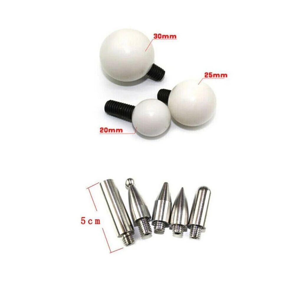 

8pcs Car Dent Rod Tips Autobody Dent Removal Kit Paintless Dent Removal Hook Tips Slide Hammer Tips Rubber Hammer Hand Tool