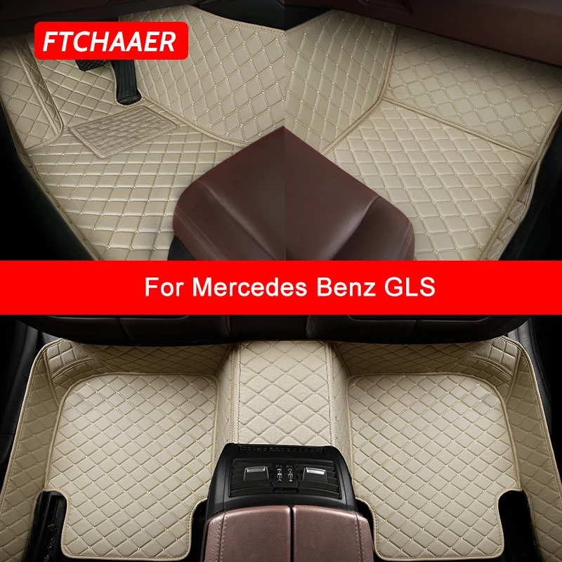 

FTCHAAER Custom Car Floor Mats For Mercedes Benz GLS X166 X167 Auto Accessories Foot Carpet