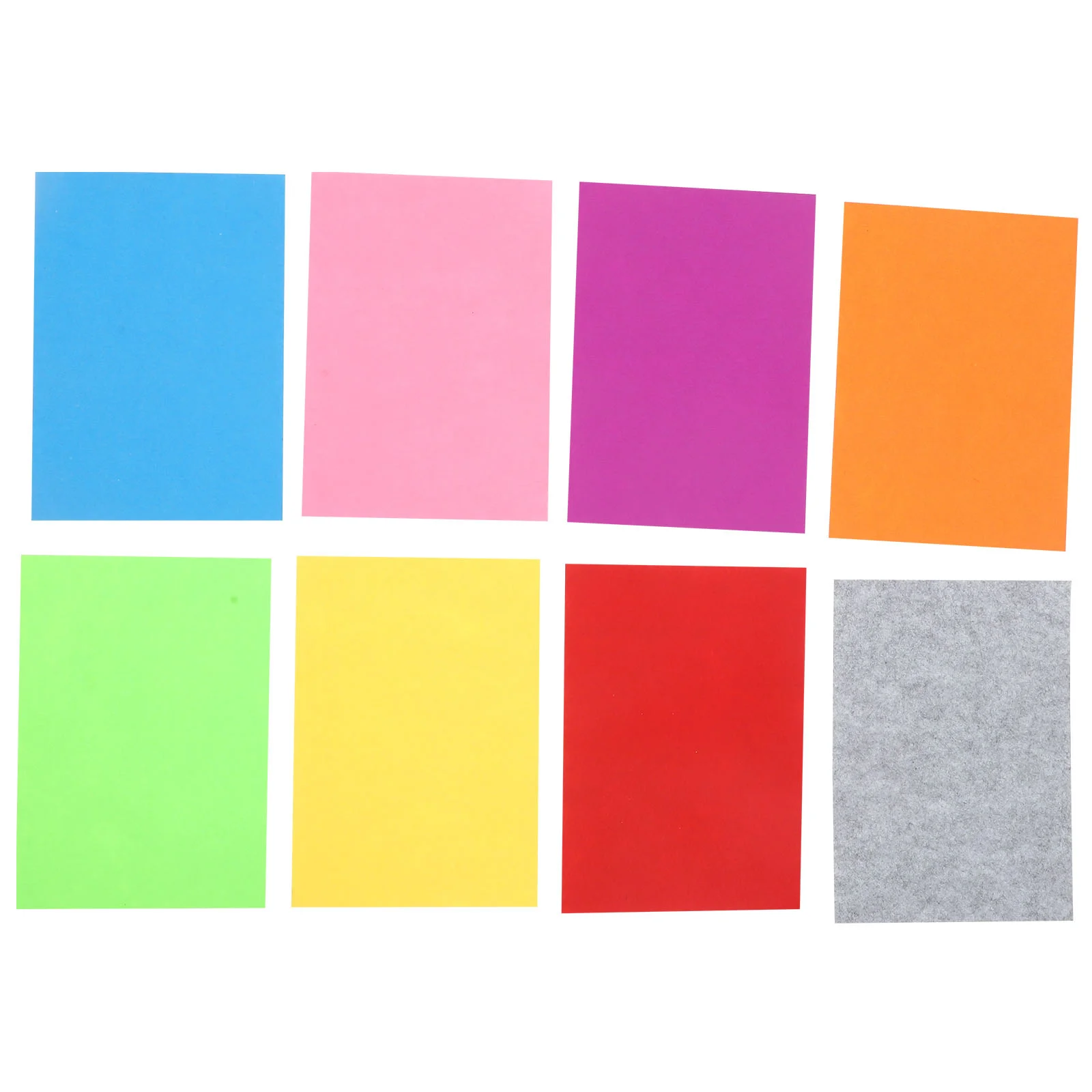 

8 Pcs Felt Crafting Fabric Backing Adhesive Manual Colored Fabrics DIY Colorful