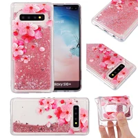peach quicksand glitter phone case for samsung s 6 7 8 9 20 30 10 plus lite 5g 6edge 7edge plus s21 fe s22 s22 pro s22ultra