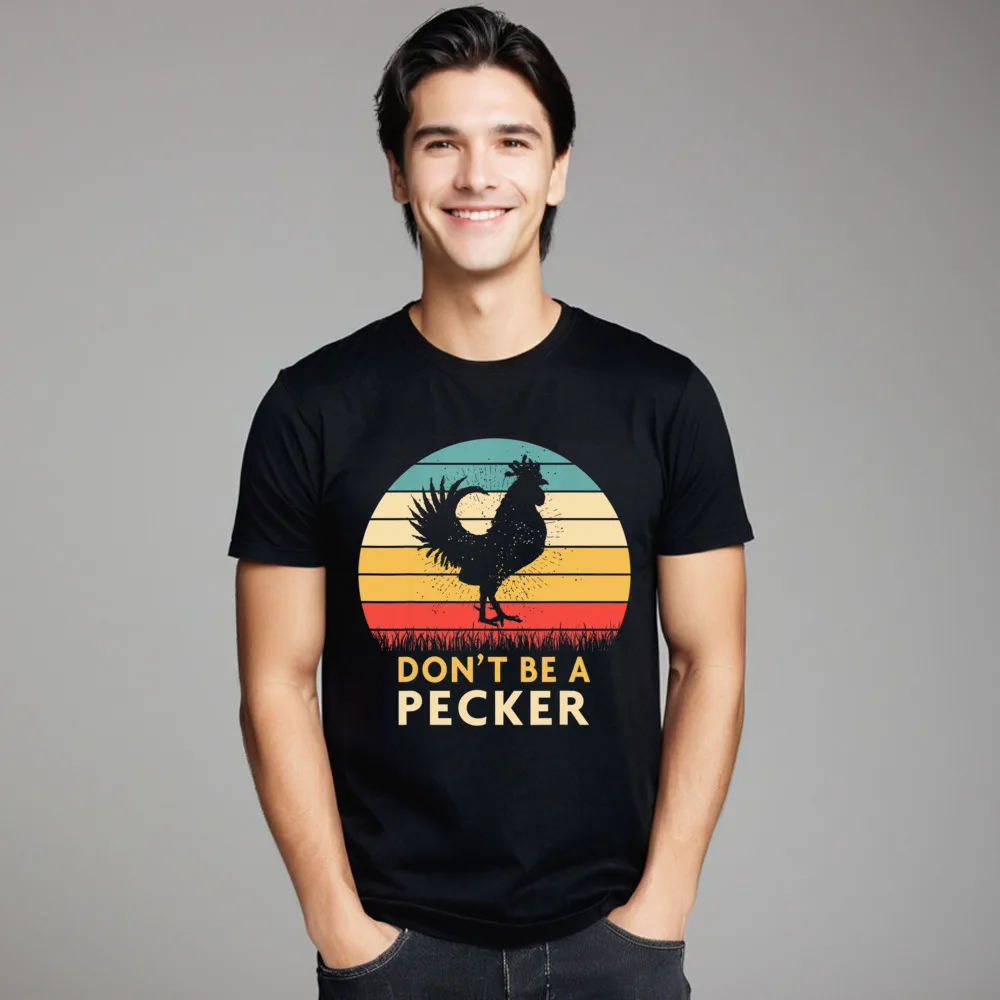 Футболка Dont Be a Pecker с круглым вырезом рождественский дизайн топы и футболки
