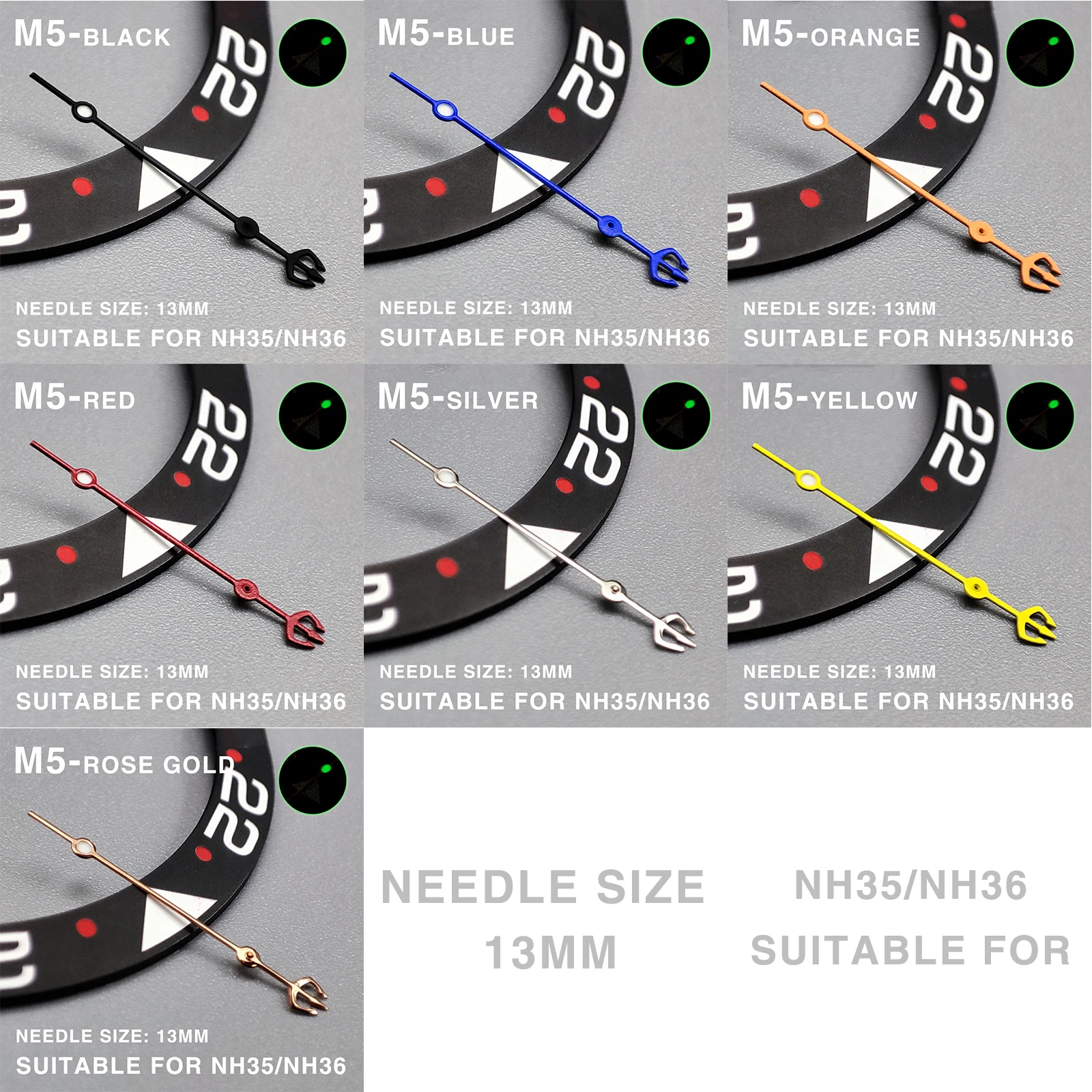 

Modified Seconds Hand NH35 Hand SKX007 Abalone/ Watch Hands Fit The NH35 NH36 Movement