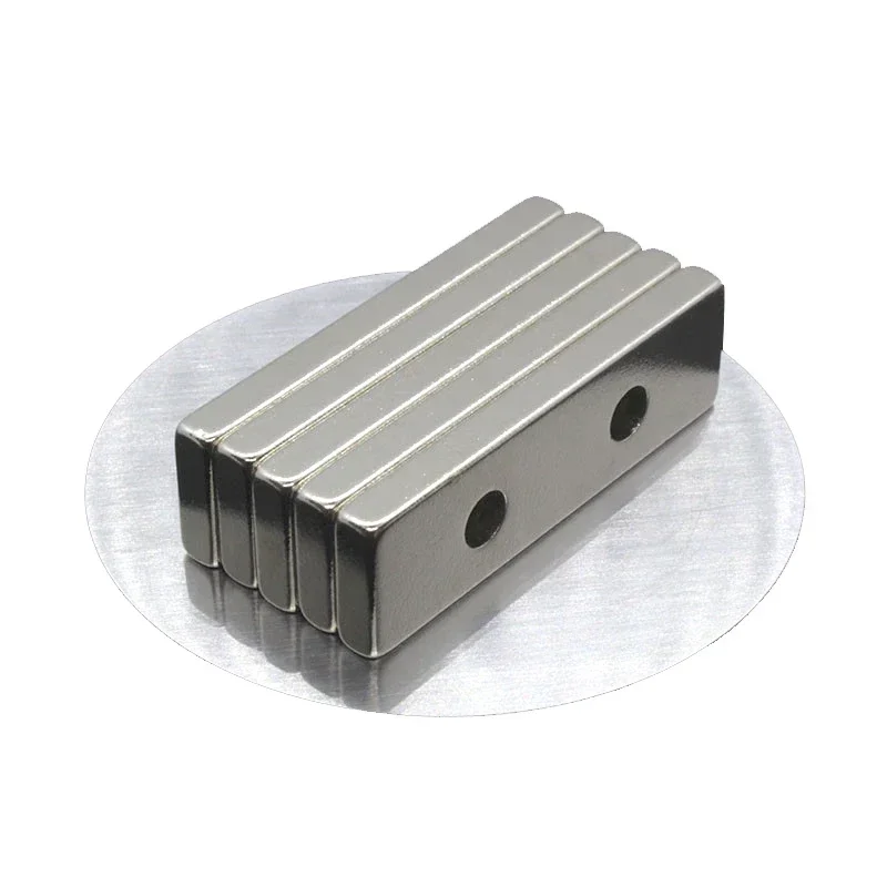 2/5/10/15/20/30 шт. 40x10x5-4 мм мощный магнитный 2 отверстия сильный квадратный NdFeB