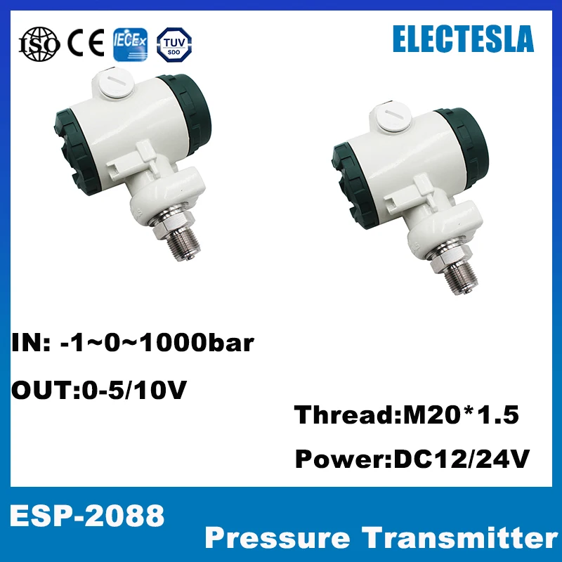 Pressure Transmitter 2088 Pressure Sensor 0-10V Output 160bar Thread Size M20*1.5 Gas Oil Tank Sensor Pressure Transducer