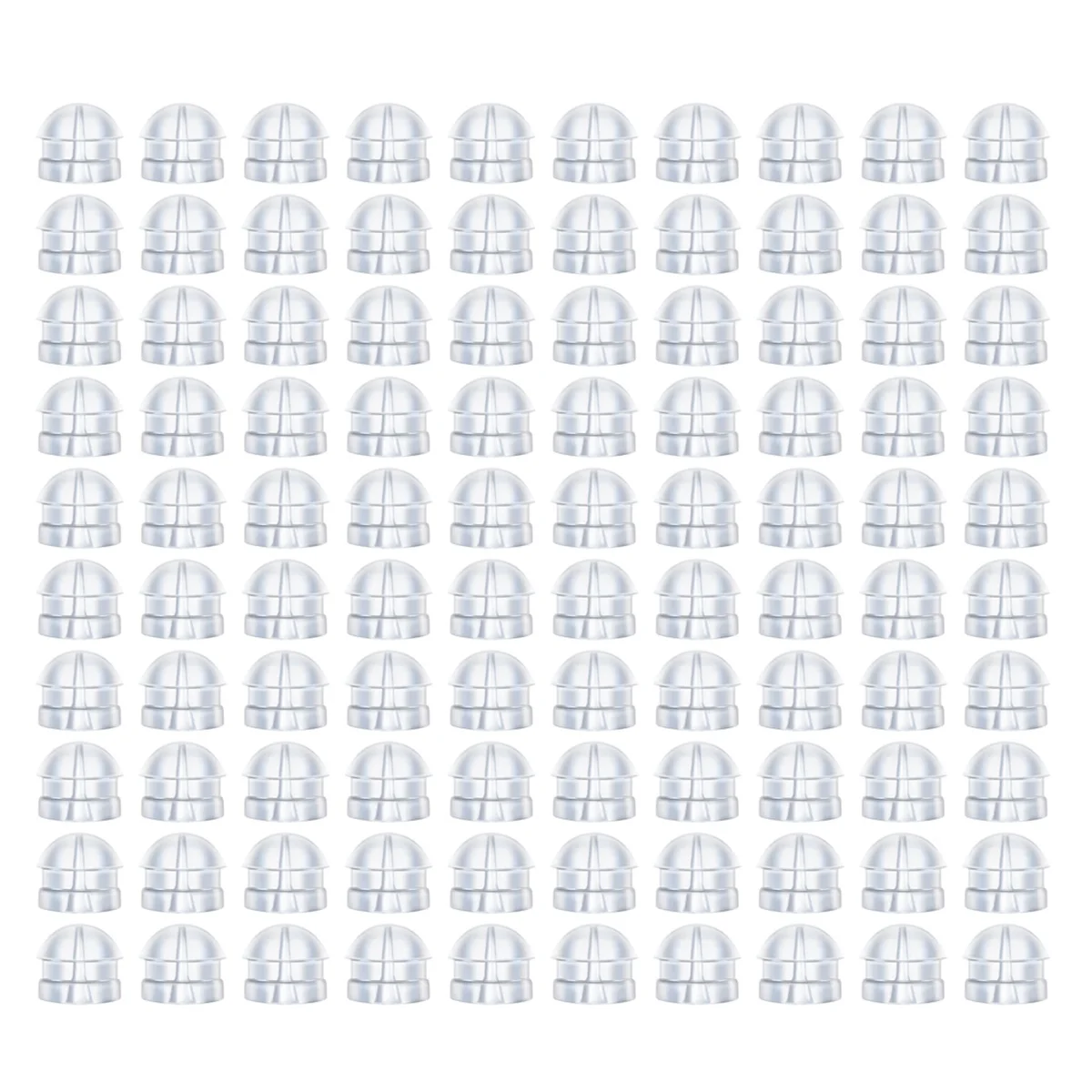 

100Pcs Clear Earring Backs Hamburger Safety Silicone Earring Backs Stopper for Jewelry Accessories Supplies