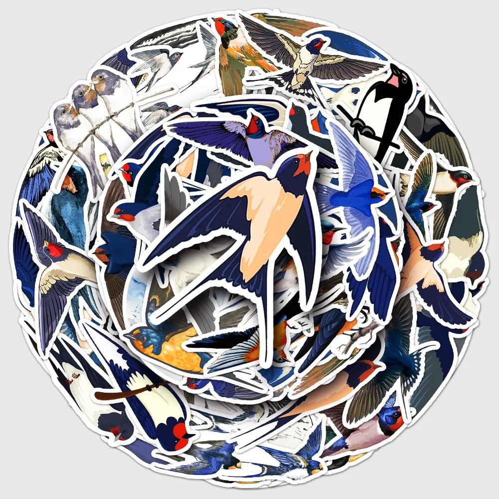 10/50 шт. декоративные наклейки Ласточка