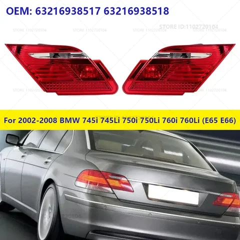 Для BMW 745i 745Li 750i 750Li 760i 760Li, Alpina B7 (E65 E66) 2002-2008 гг., задний фонарь, сигнальный стоп-сигнал 63216938517 63216938518