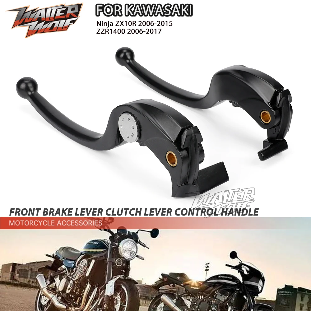 

Left Brake Clutch Lever Motorcycle Handle Control For KAWASAKI Ninja ZX10R ZX ZZR1400 Z1000SX Z900 RS Z750 R Right Brakes Levers