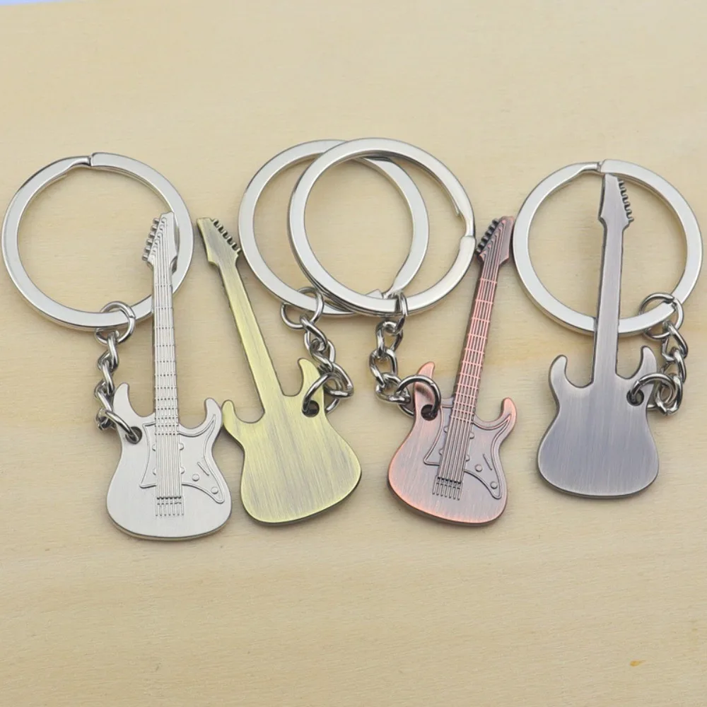 Металлический брелок для ключей в виде гитары винтажном стиле