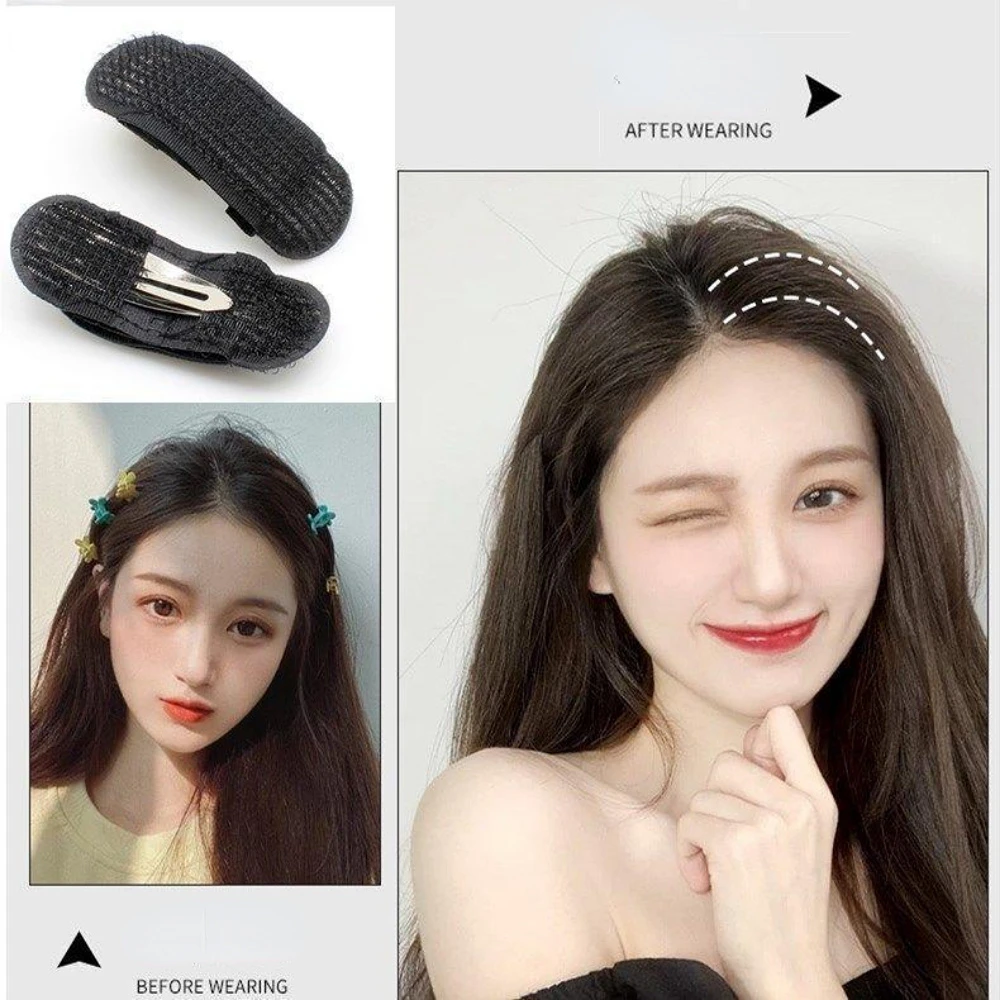 

1/2Pcs Fluffy Hair Clips Bangs Root Fluffy Hair No Heat hair Pad Sponge Black Magic Invisible Hairpin Hair Care DIY Styling Tool