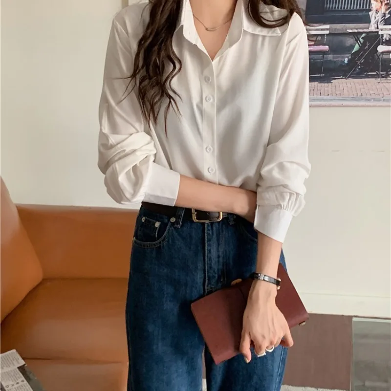 

Cheap wholesale 2021 spring autumn new fashion casual ladies work women Blouse woman overshirt female OL shirt BAt6682H