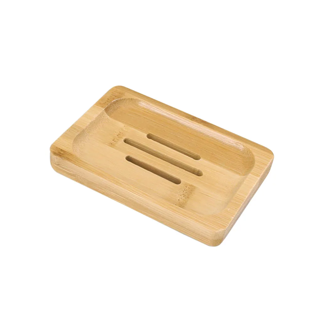 

Soap Dish Container Handmade Bamboo Storage Tray Draining Box Accessories