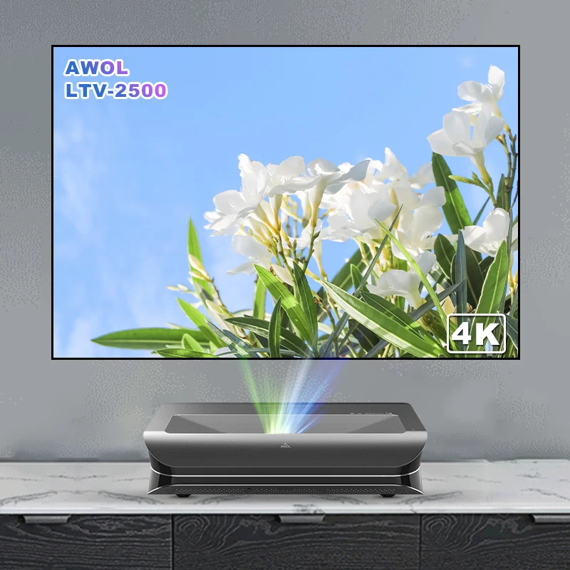 

Free Shipping AWOL Vision Short Throw Projector Home Theatre Dlp Proyector Laser 4K Android Ust Ultra Short Throw Projector 4K