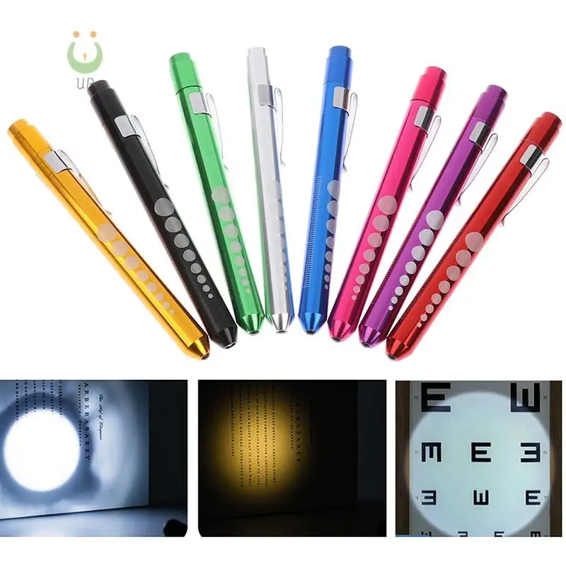 

1Piece LED Flashlight Work Light First Aid Pen Light Torch Lamp Pupil Gauge Measurement Portable Medical Pen Light