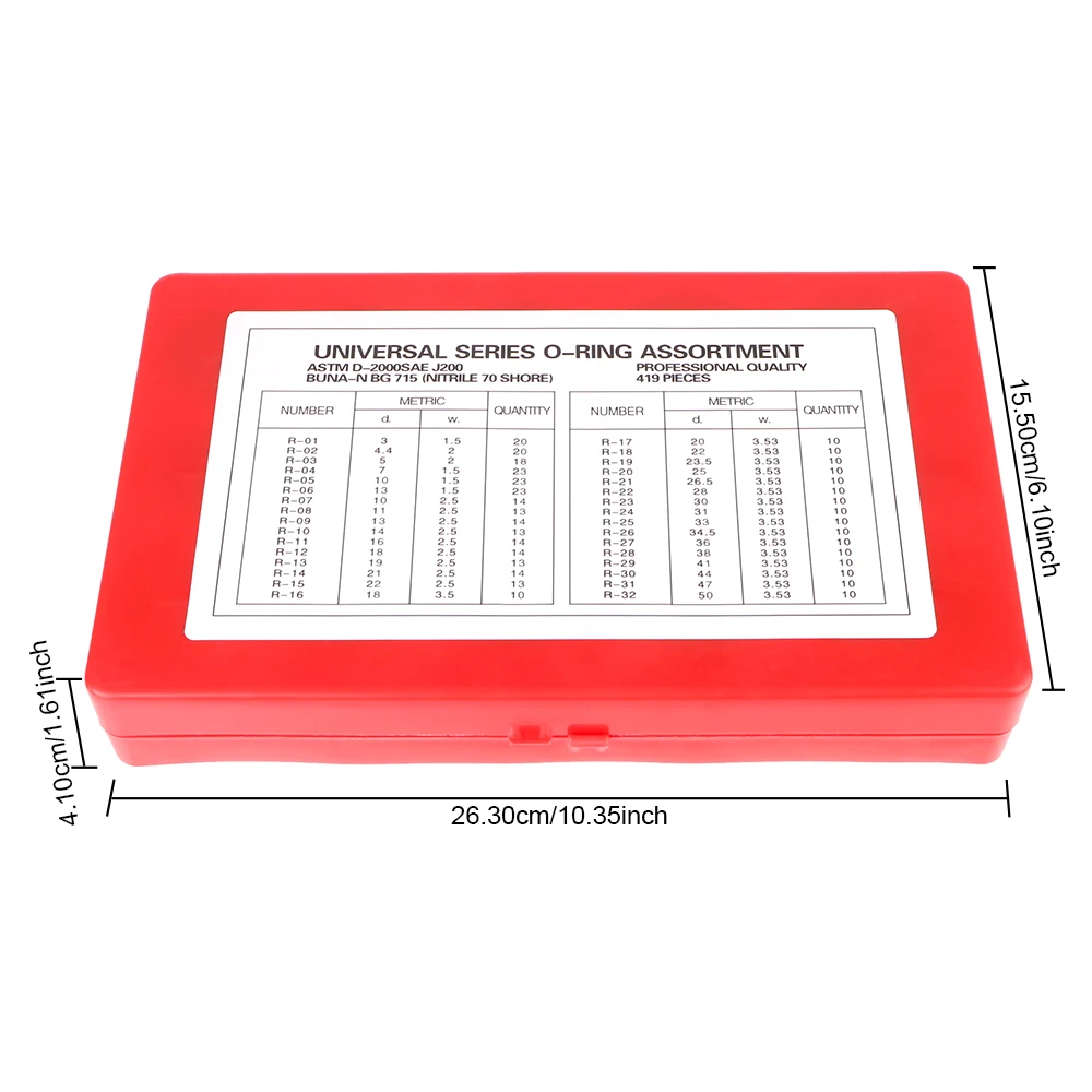 Прокладка Buna-N сменные уплотнительные кольца 32 метрические размеры 419 шт.