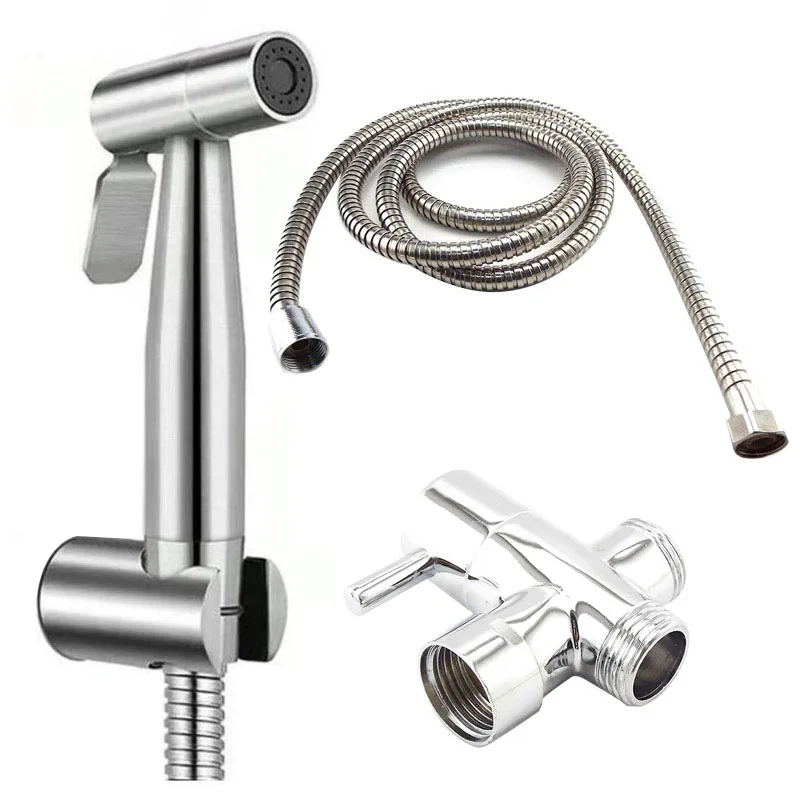 

Handheld Toilet wash bidet sprayer faucet douchette wc Stainless Steel Hand Bathroom shower head for enema anal self cleaning S1