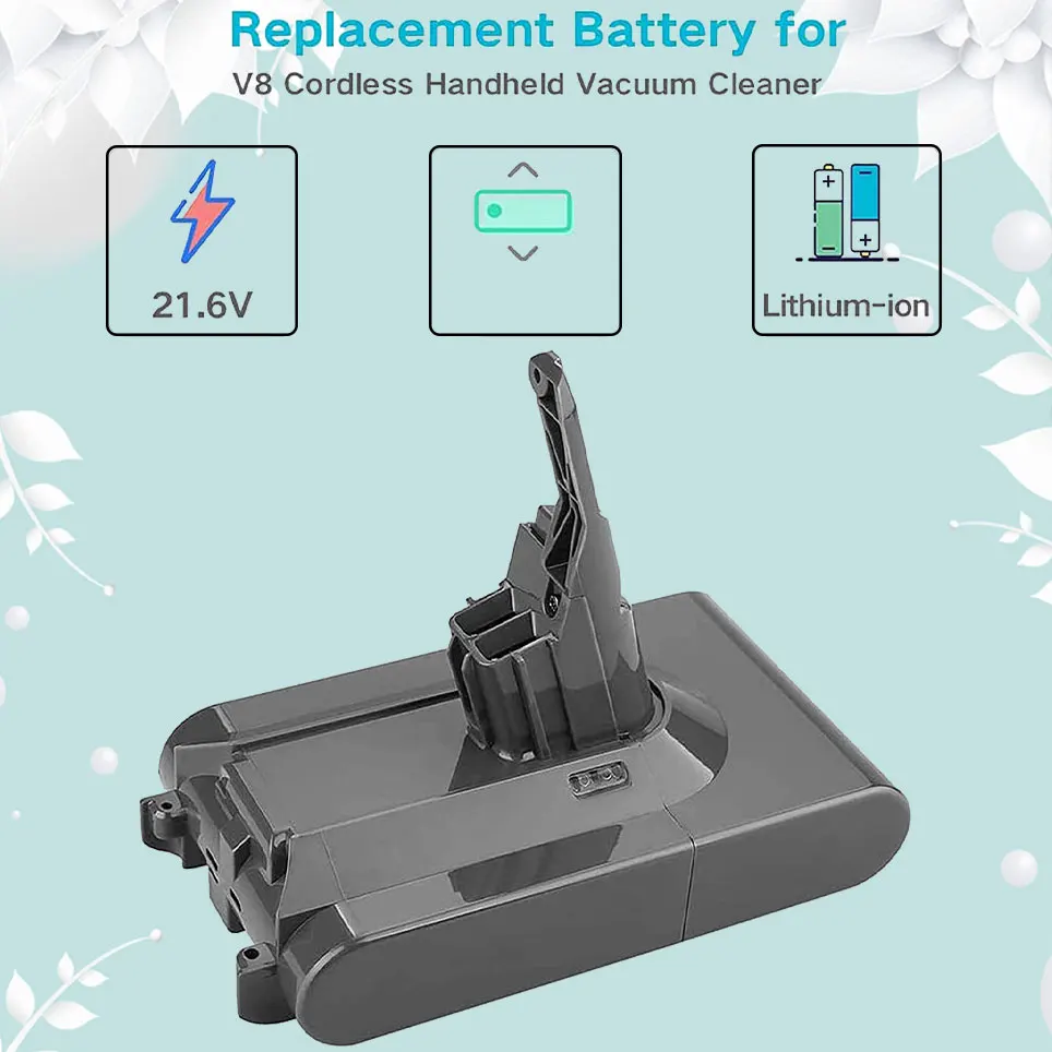 

2022 21,6 в V8 литиевая сменная батарея совместимая с V8 Absolute беспроводной ручной пылесос V8 пушистый пылесос