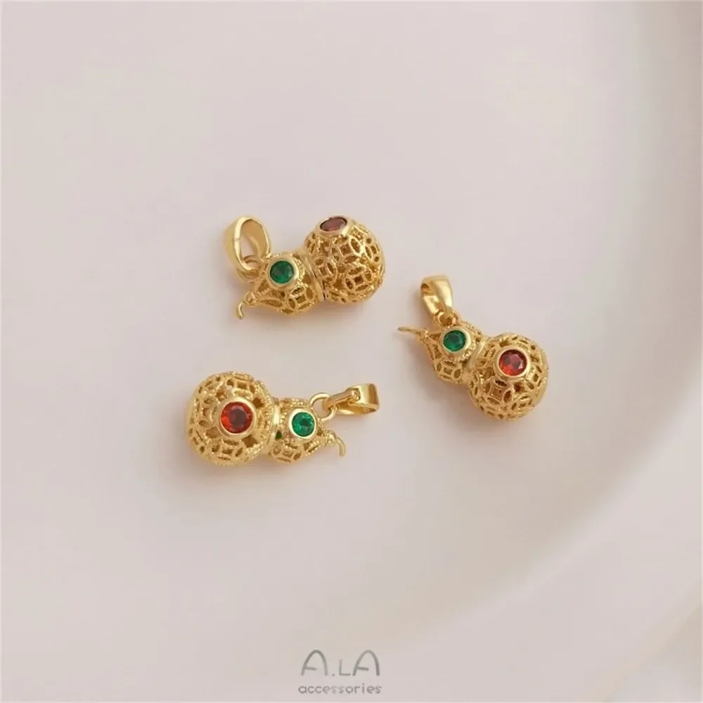 Медное покрытие из настоящего золота 14 карат с цирконом мешок для денег тыква