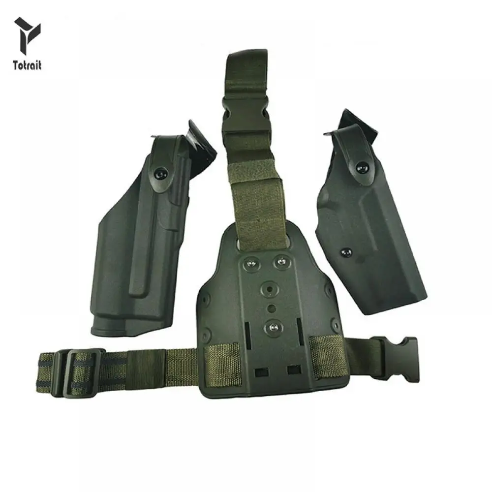 

Totrait Tatical Right Hand High Quality Waist Drop Thigh Strap Hanging Holster For Glock17/19 Airsoft Pistol Case For Hunting