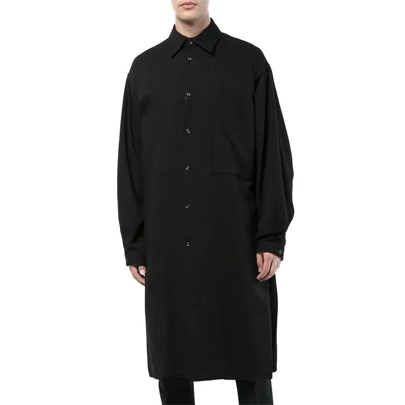 

casual Wool shirt basic cotton shirt bottoming long sleeves