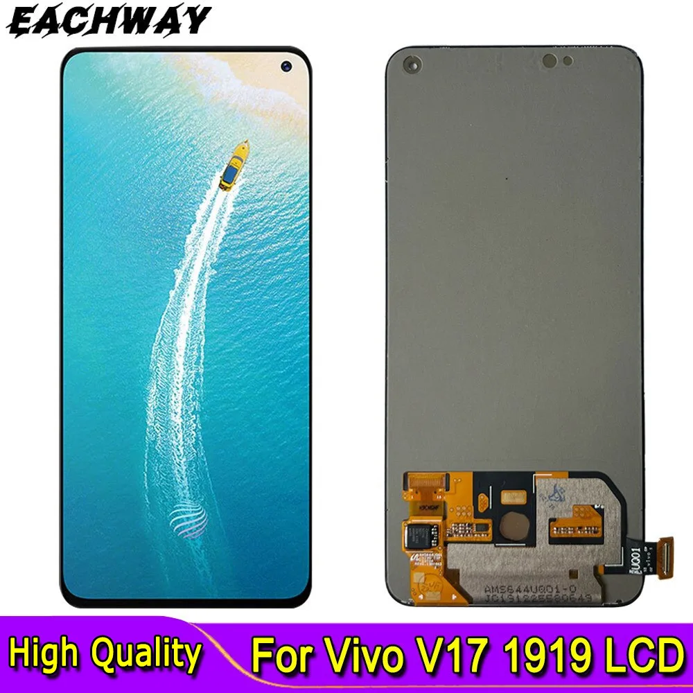 

AMOLED For Vivo V17 1919 LCD Display Touch Screen Digitizer Assembly Replacement Parts 6.44" For Vivo V17 LCD Screen